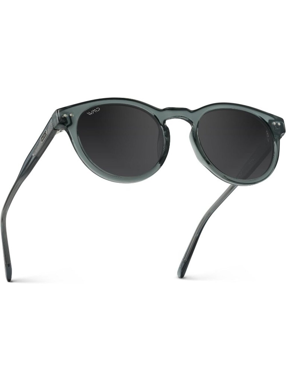 Women's Crystal Blue Classic Retro Round Frame UV Polarized Sunglasses